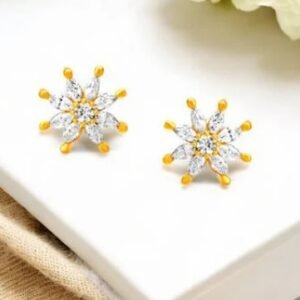 Girlish Star Shaped Gold Stud Earrings